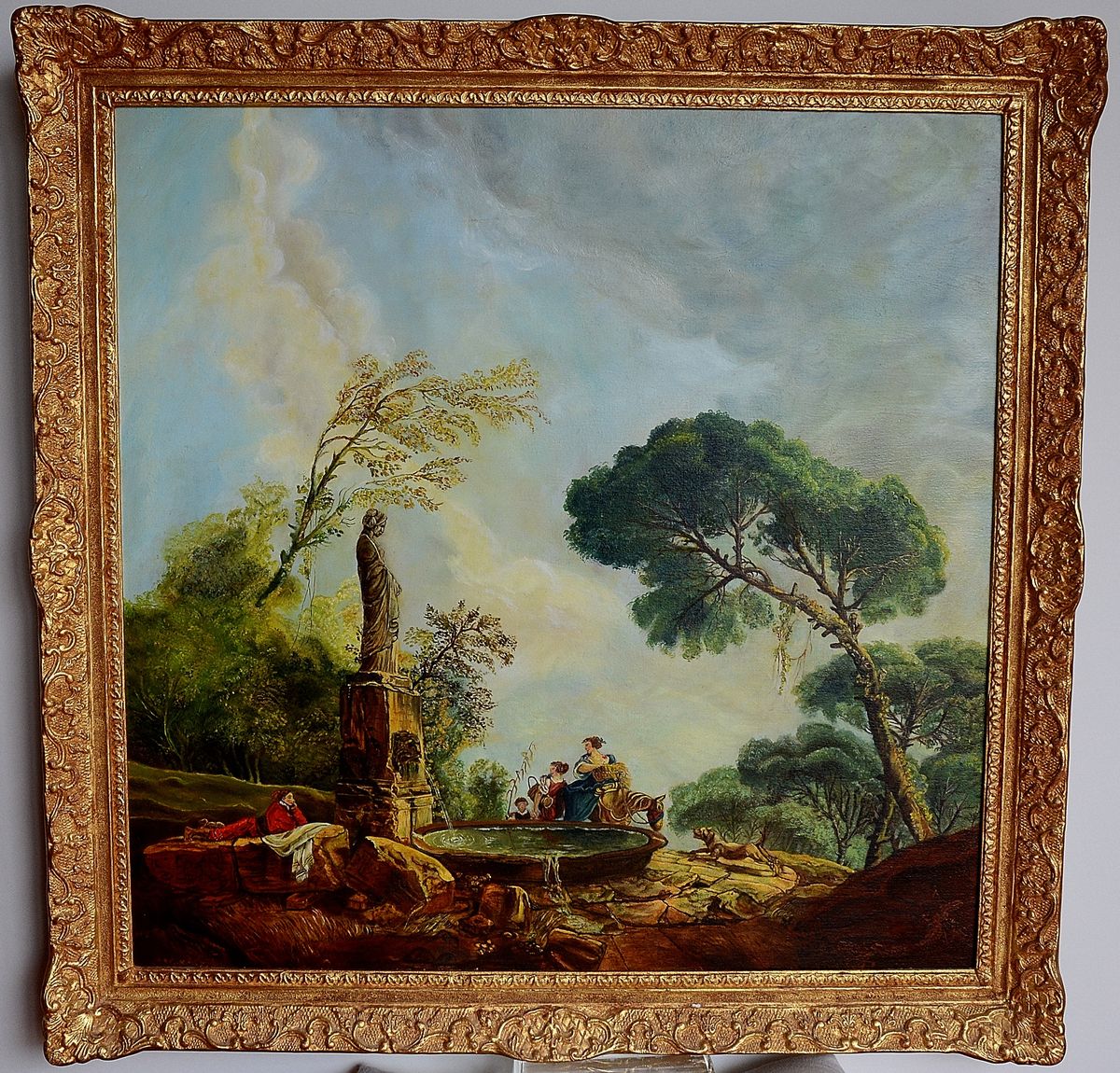 La fontaine de la Vestale, Hubert Robert. Copie.
